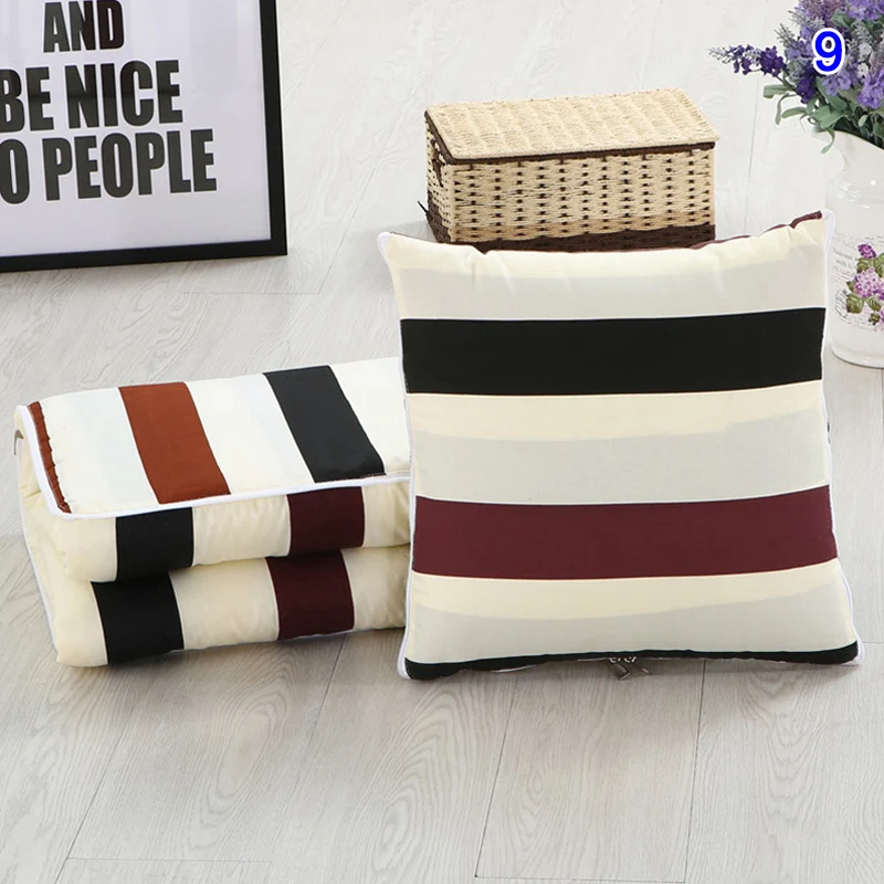 

2 in 1 Cushion Blanket car sofa lumbar throw pillow blanekt quilt air conditioning blanket foldable patchwork quilt blanket RT99