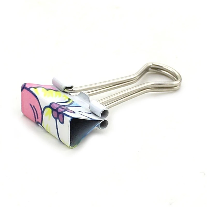 

48 Pack Colorful Printed Binder Clips small binder clips, 3/4 Inch (19MM)