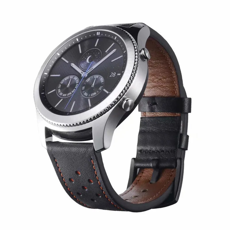 Ремешок 22 мм 20 мм для samsung gear S3 s2 sports Frontier Classic galaxy watch active 42 мм 46 мм ремешок huami amazfit bip huawei GT 2 - Цвет ремешка: Black