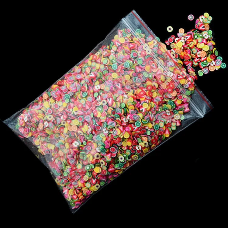 

Nail Art Decorations Feather Fruit Flower Slices 10000pcs/pack 3D DIY Polymer Clay Slice Nail Sticker Mixed style Manicure