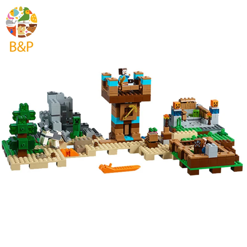 

legoing 21135 632pcs My worlds Series The Crafting Box 2.0 Building Block Brick Set Toys For Children Miniecraft 10733 Gift
