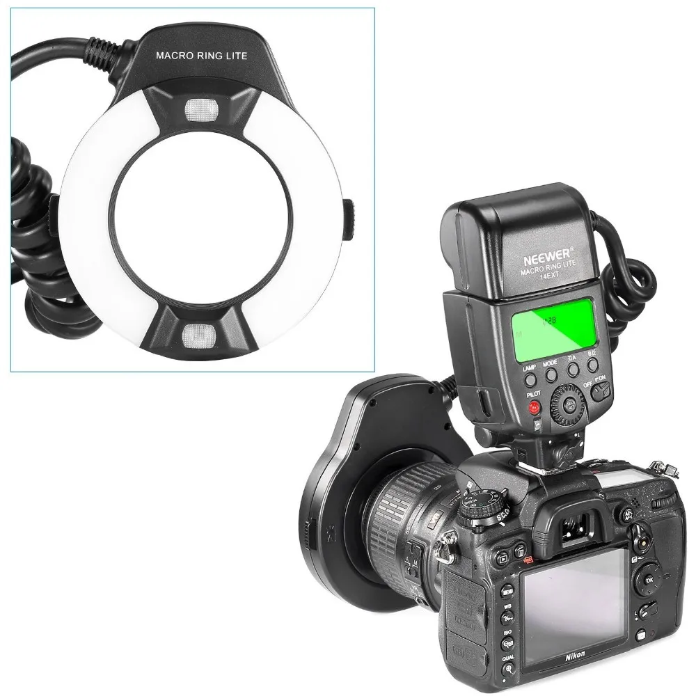 Neewer макро кольцо TTL флэш-светильник с AF вспомогательной лампой для Nikon D7000/D5000/D5100/D3200/D3100/D3000/D3 серии/D800, D700/D2/D200