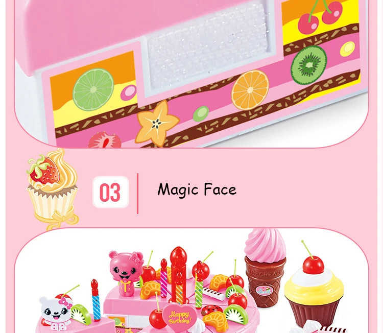 Для DIY торта на день рождения фрукты резка игрушки набор миниатюрные кухонные принадлежности печенье еда ролевые игры игрушки Дети образовательный подарок