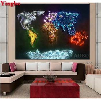 

5D DIY Diamond Embroidery Colorful World Map Square/Round Drill Mosaic Rhinestones Full Diamond Painting Cross Stitch Home Decor