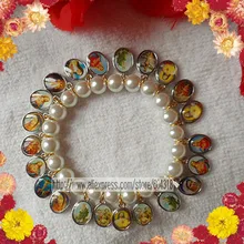 2 шт./упак. 8 мм искусственный браслет из перламутровых бусин, браслет святой, жемчужный браслет специальный