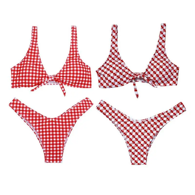 Buy 2018 Women Sexy European Bikini Set Mid Waisted