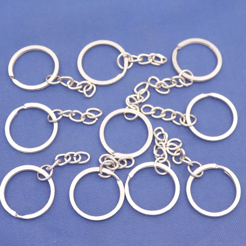 

Lots 10 PCS 25mm Split Rings Key Chains Flat Circle Key Rings Stainless Iron