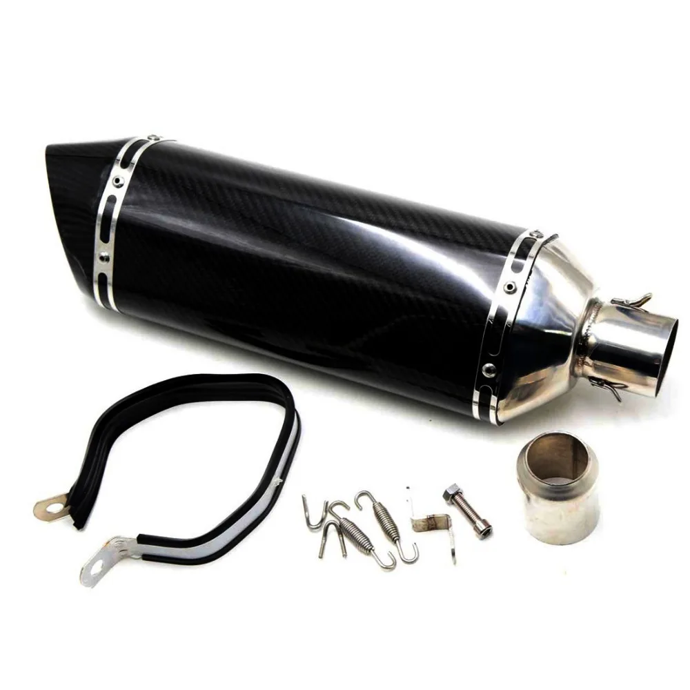 Universal Fiber Motorcycle Exhaust Pipe Muffler Inlet 36 51mm Motorbike