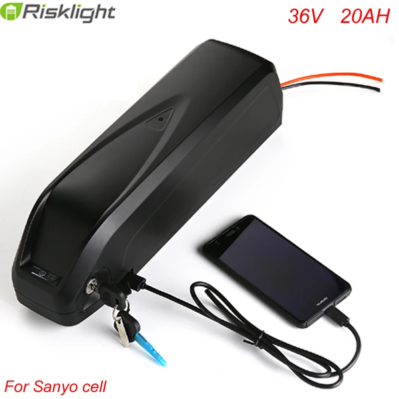 

Hailong type ebike lithium battery 36v 20ah electric bike li ion battery pack for 36V 8fun bafang 1000w motor For Sanyo Cell