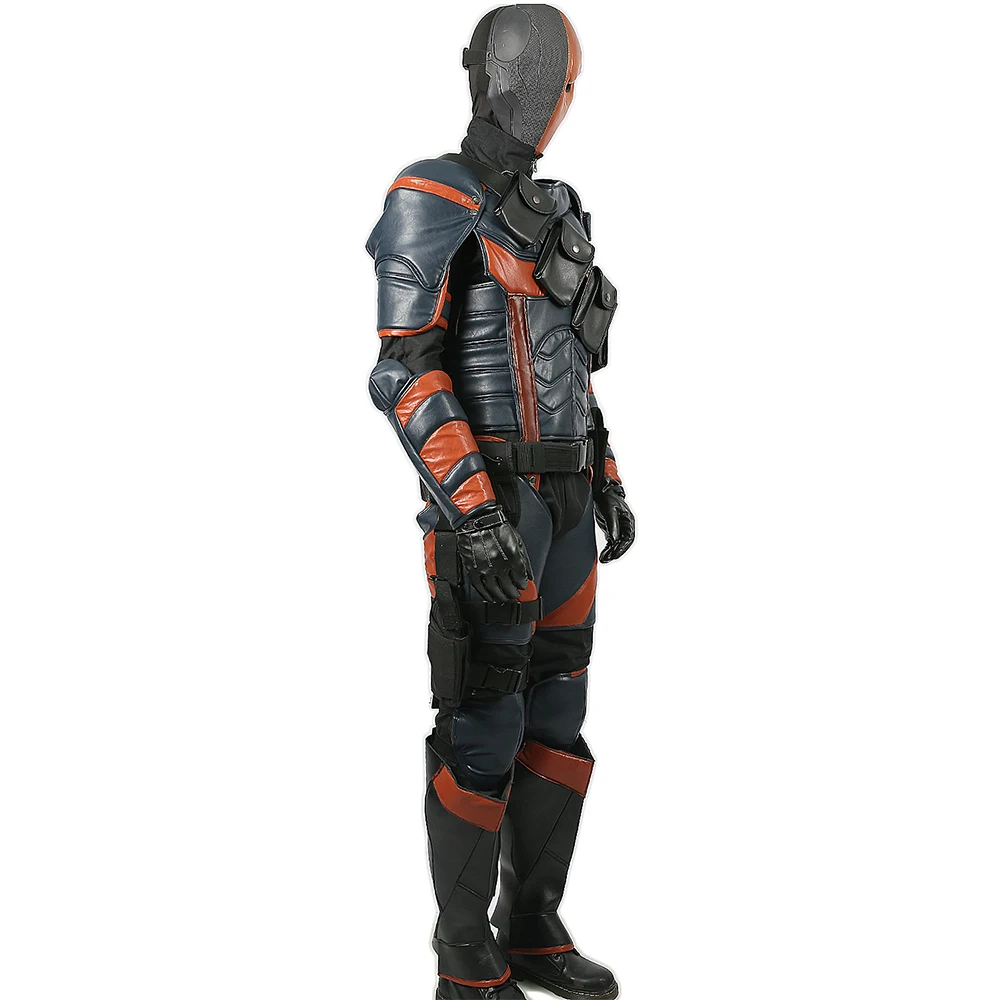 X-COSTUME Бэтмен Аркхэм рыцарь игра Deathstroke косплей костюм из искусственной кожи Броня наряд супергероя костюм Хэллоуин костюм для мужчин