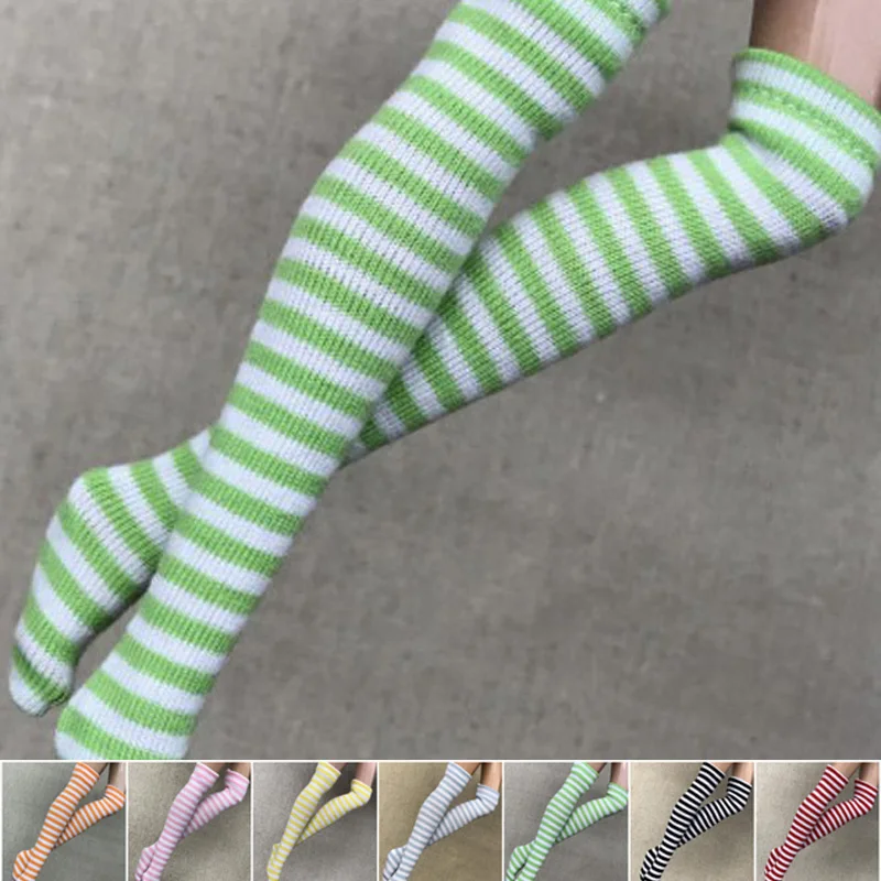 5 пара/лот милые полосатые 1/6 кукольные чулки для Blyth Momoko куклы Барби носки