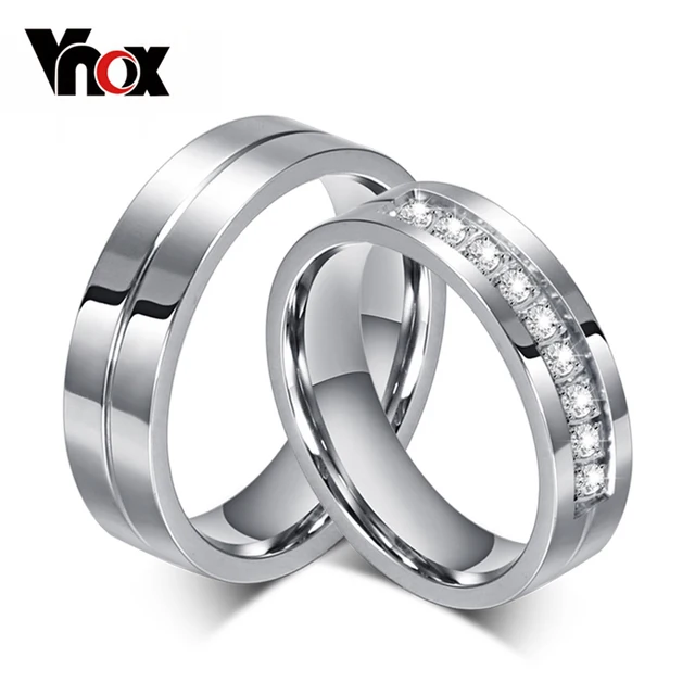 Vnox Cz Wedding Band Engagement Rings For S 316l Stainless Vnox Cz Wedding Band Engagement Rings For S 316l Stainless Steel High Quality Jewelry Anniversary