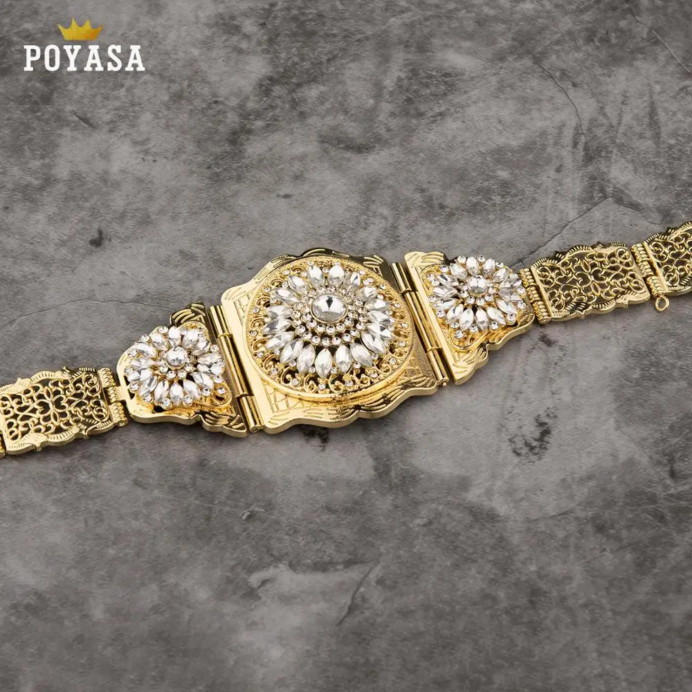 

2019 Free shippping Babysbreath Moroccan Caftan wedding gold and silver Metal belt for women