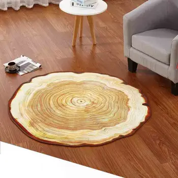 

Kingart 80/100/120/160 Antique Wood Tree Annual Ring Round Carpet For Living Room Bedroom Study Room Non-slip 7545808