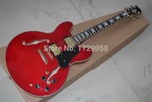 Chinese musical Instruments Factory custom 2015 new arrival red 335 JAZZ Semi Hollow electric guitar In Stock 218