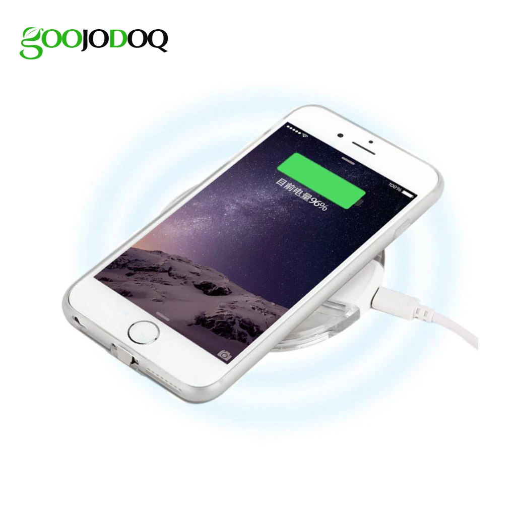 For Iphone 6 6s Plus Magic Qi Wireless Charger Pad Dock + Wireless Charging Receiver Case Mobile