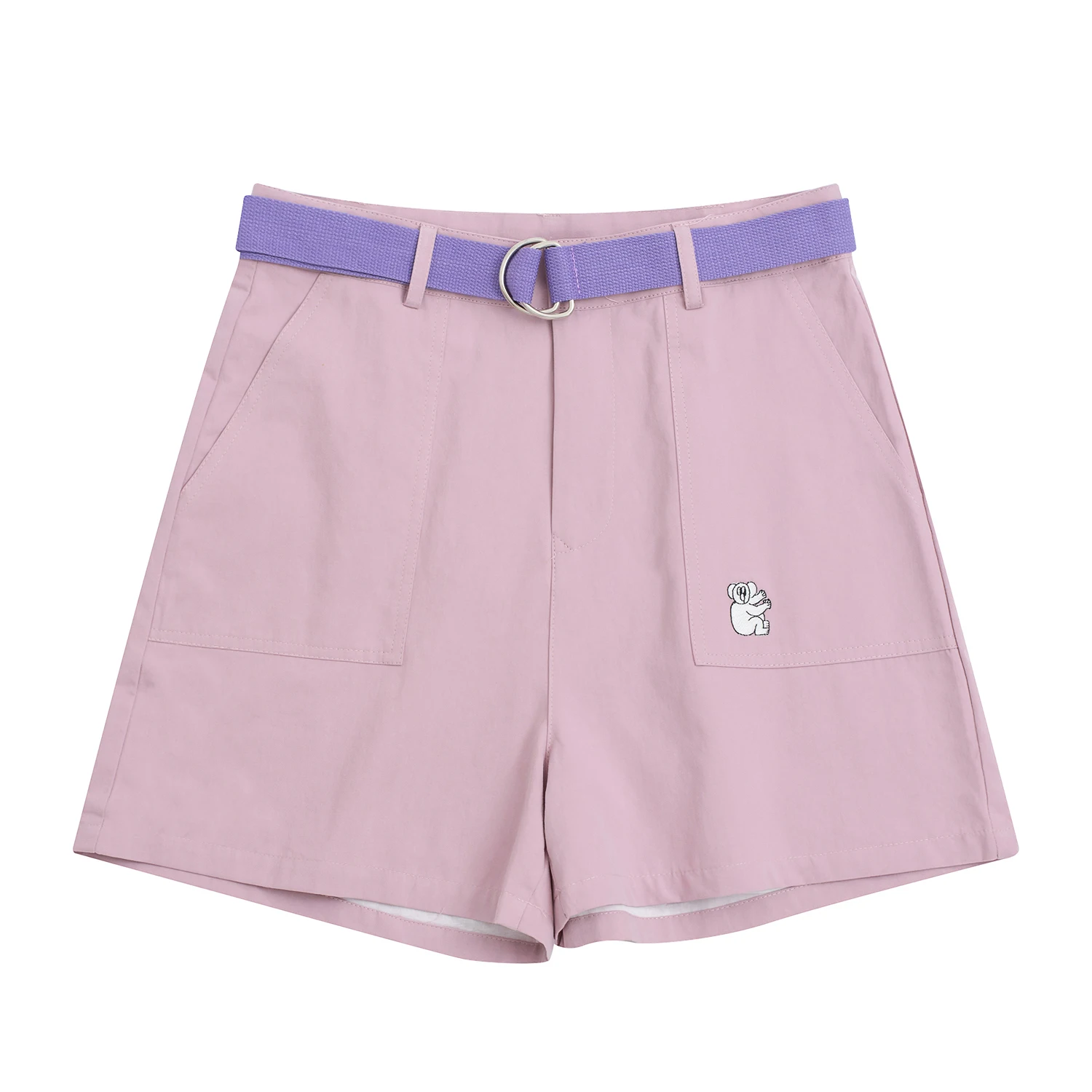 Feminino Chic подошвой повседневные женские летние шорты фиолетовый белый хлопок