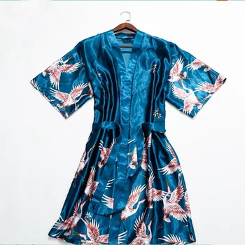 

Hot Sale Rayon Wedding Bride Bridal Robe Dressing Grown Women Bridesmaid Nightdress Summer Kimono Bathrobe Sleepwear One Size