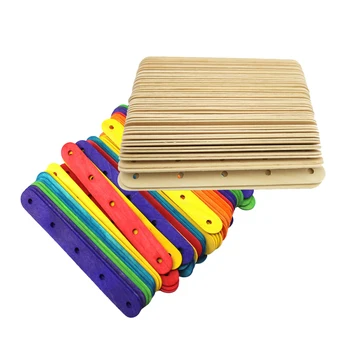 

DIY Wood Sticks 100PCS Natural Jumbo Colored Wood Craft Sticks Popsicle Wood Colored Craft Stick for DIY Crafts Creative Designs