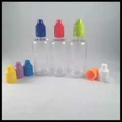 Новое поступление пластиковые 60 мл ПЭТ электронной жидкости капельницы бутылки с восковыми и вскрытия крышки для электронной сигареты Ejuice