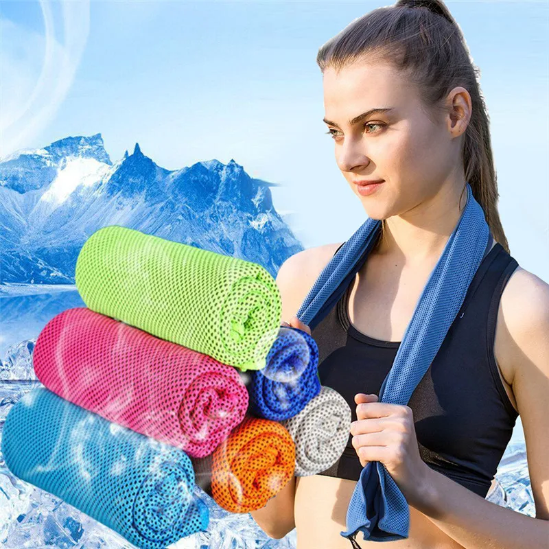 Спортивное ледяное шелковое полотенце для занятий фитнесом, альпинизмом, йогой, упражнениями, быстрое охлаждающее спортивное полотенце из микрофибры, быстросохнущее ледяное полотенце s