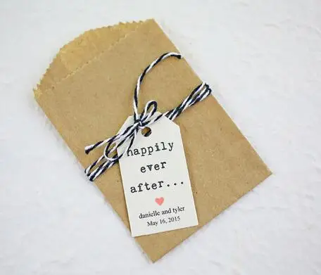 personalized happily ever after wedding engagement party welcome favor tags