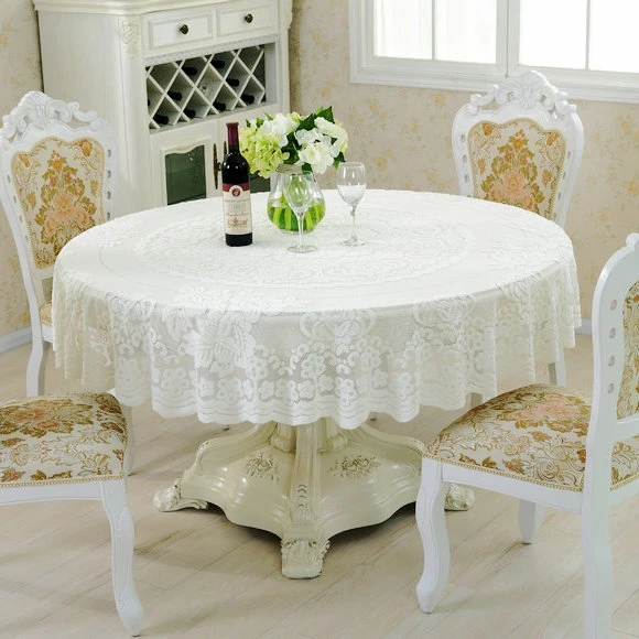 Wholesale10pcs/lot 200*200cm Elegant Europe Lace Round Tablecloth Beige