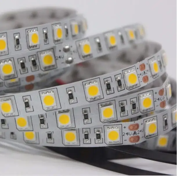Светодиодная лента 24 в 5050 SMD 60 светодиодов/м светильник 5 м В светодиодная SMD5050 не