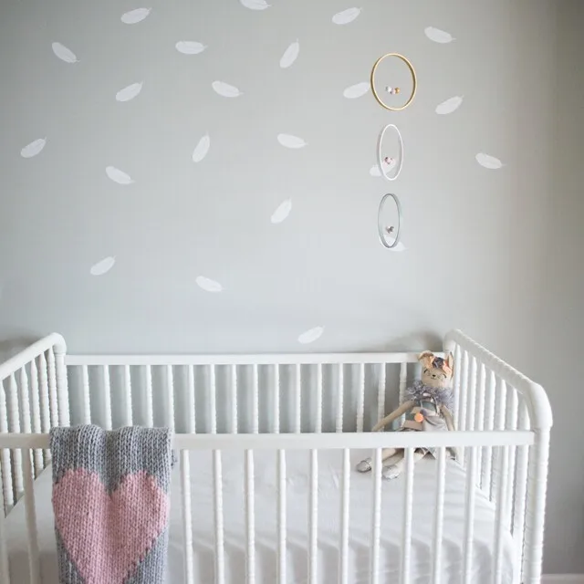 50 Pcs Feathers Wall Decoration Stickers Home Decor Living Room 50 Pcs Feathers Wall Decoration Stickers Home Decor Living Room Removable Self Adhesive Nursery Decals Mural Feather Zb348 In From