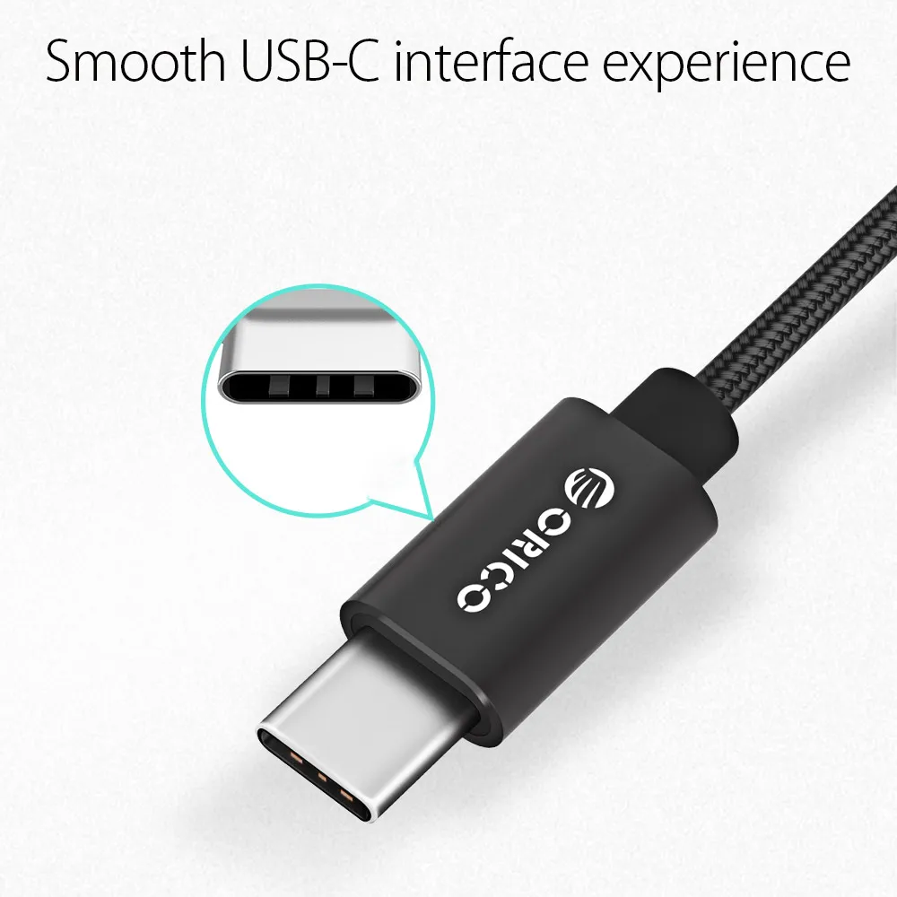 ORICO USB кабель для samsung S8 usb type C кабель зарядного устройства для huawei Mate9 10 P9 10 Xiaomi кабель для мобильного телефона 3A type-C кабель