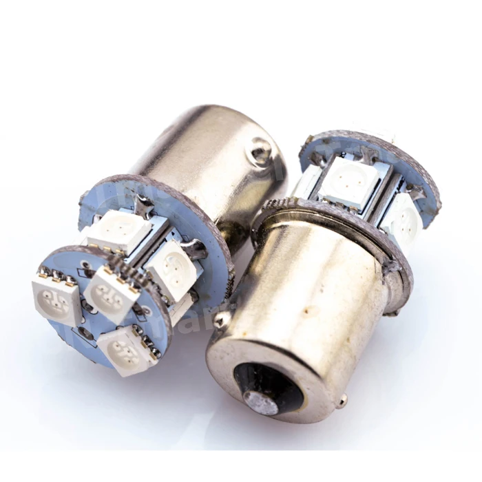 2 шт./лот белый BA15S R5W 1156 5050 8SMD светодиодные автомобильные лампы для стайлинга