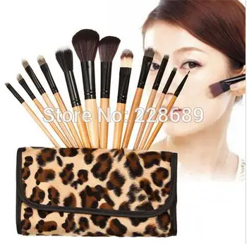 

36sets un2f baru 12 pcs per makeup sikat, eyeshadow ali's alt cosmetics kuas leopard powder concealer busana alat alat de makeup