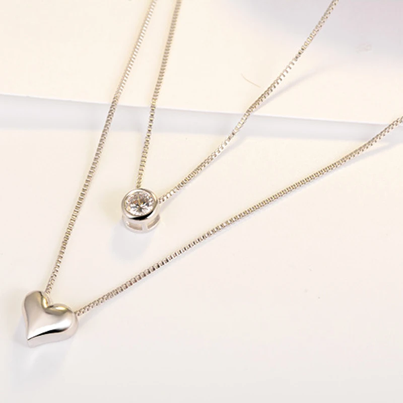 heart necklace silver 925 jewelry (1)