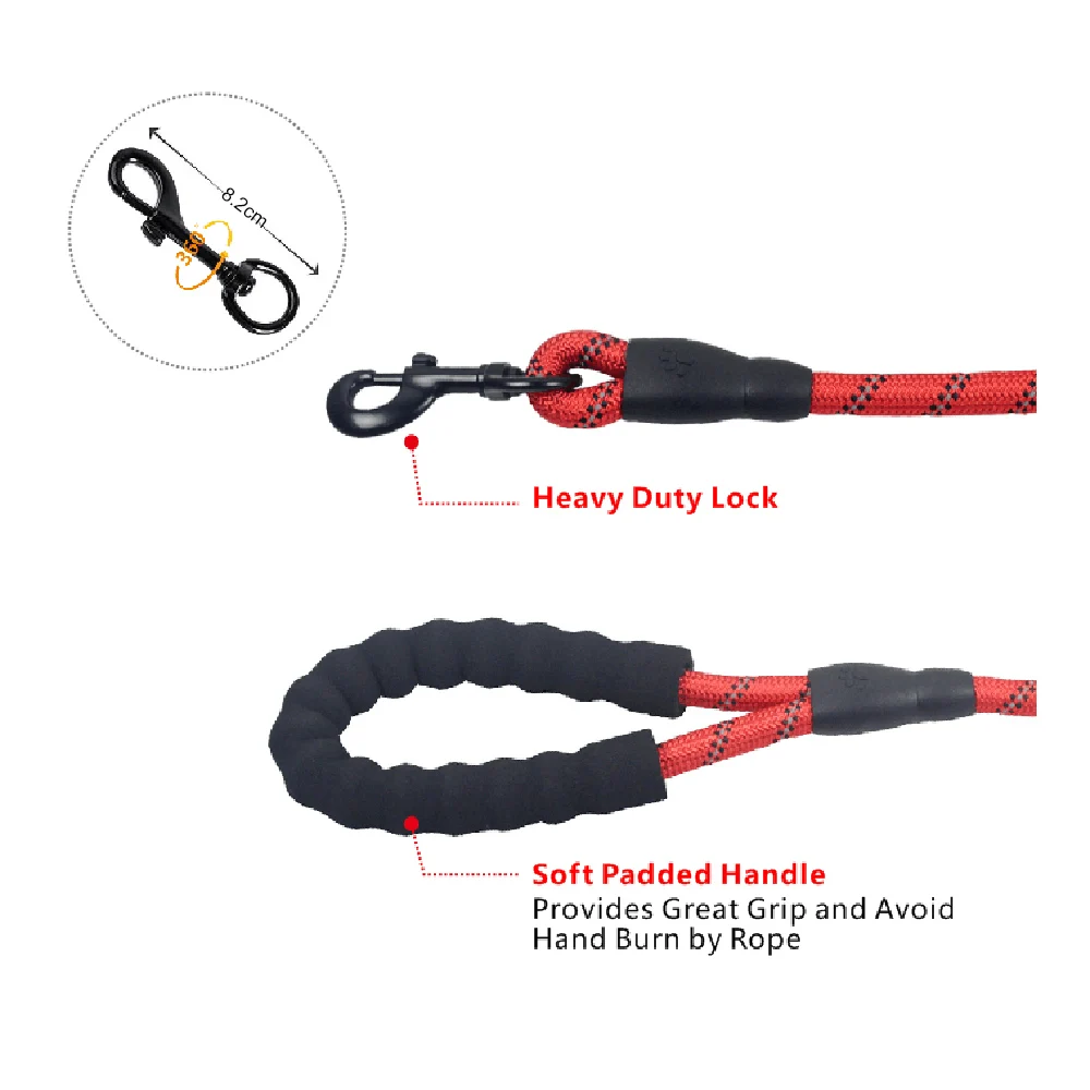 

Soft handle dog training leash Mountain Climbing Nylon Rope Dog Chain Traction Rope for Pet Adjustable Training Walking Outside