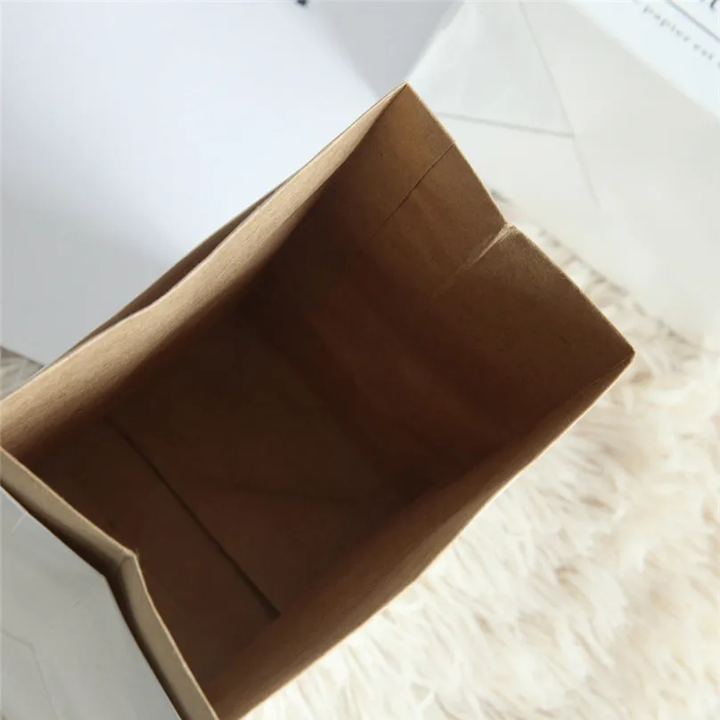 1pcs Cute folding Storage Bag Kraft Paper Laundry Bag Baby Kids Toys Fruit Flower Storage Bags Organizer #3j17 (10)