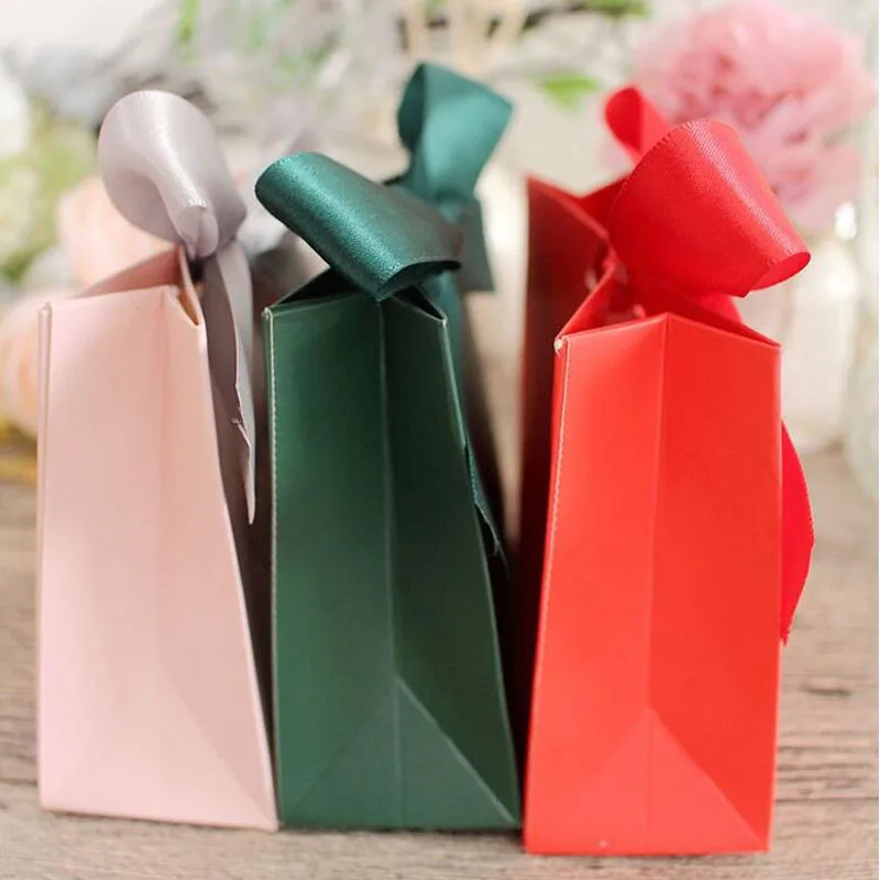 Маленькая темно зеленая коробка конфет с лентой 10 шт./лот|box with ribbon|box boxbox gift box |