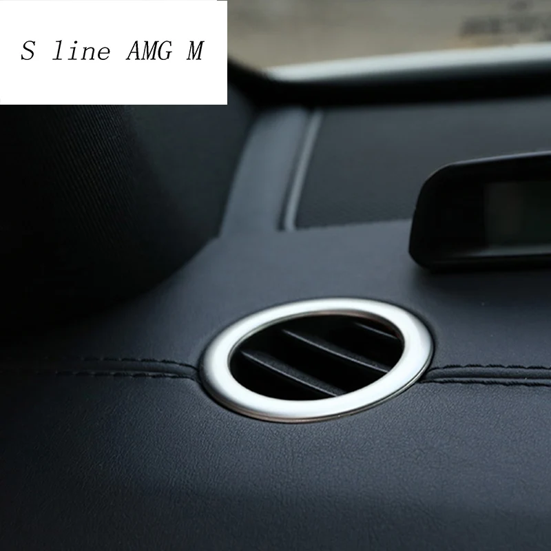 4pcs Door Lock Pin Knob Frame Trim Cover Ring For Benz W212 E Class 2009-2015 S