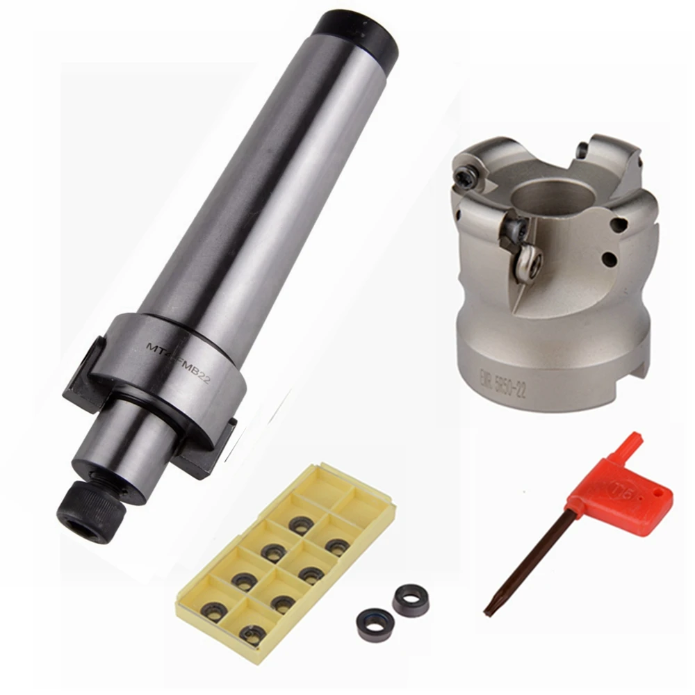 

MT4-FMB22-M16 Straight Shank Extension Rod EMR 5R 50-22 Face End Mill Cutter With 10pcs RDMT1003 Inserts CNC Tool