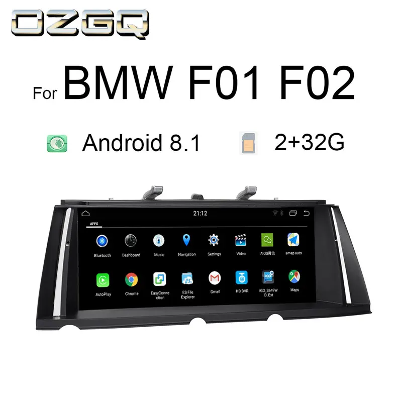 

OZGQ Android 8.1 System IPS Screen Car GPS Navigation Multimedia AutoRadio For 2009-2015 BMW 7 Series F01 F02 With Bluetooth