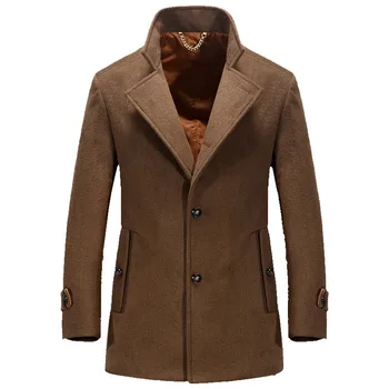 

Brand Trenchcoat Autumn Winter Men Wool Jacket Smart Casual Suit Blazer Male Cashmere Coats Warm Overcoats Windbreaker Clothes