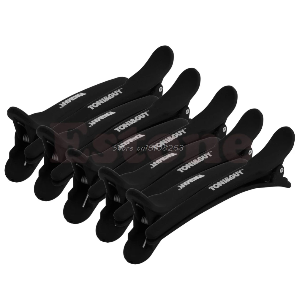 Buy 10Pcs Black Matte Hairdressing Sectioning Clamps Hair Salon Beak Grips