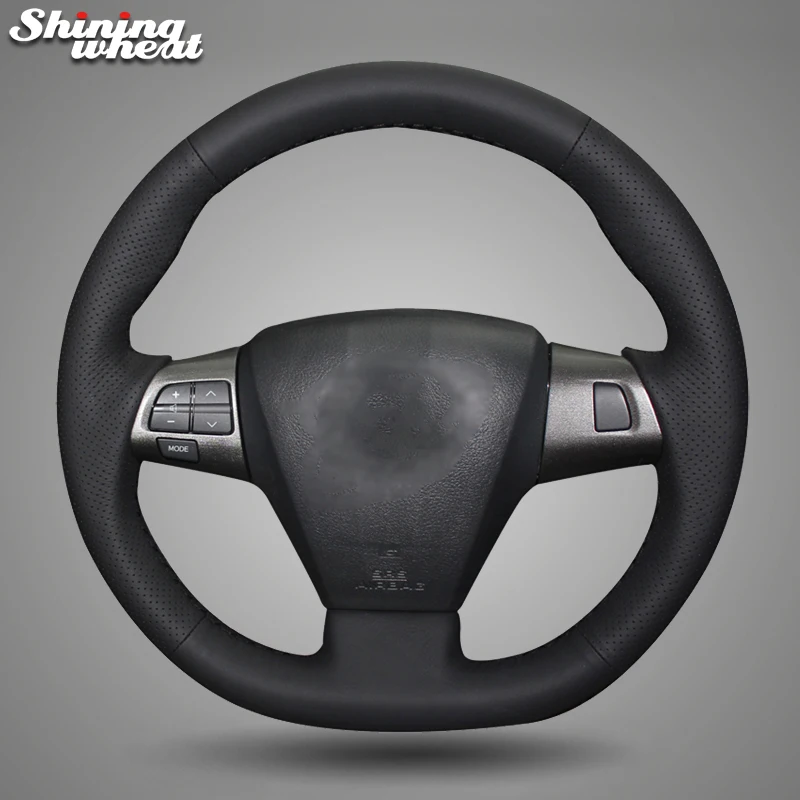 Shining wheat Genuine Leather Car Steering Wheel Cover for Toyota Corolla 2011 2012 2013 RAV4 2011 2012