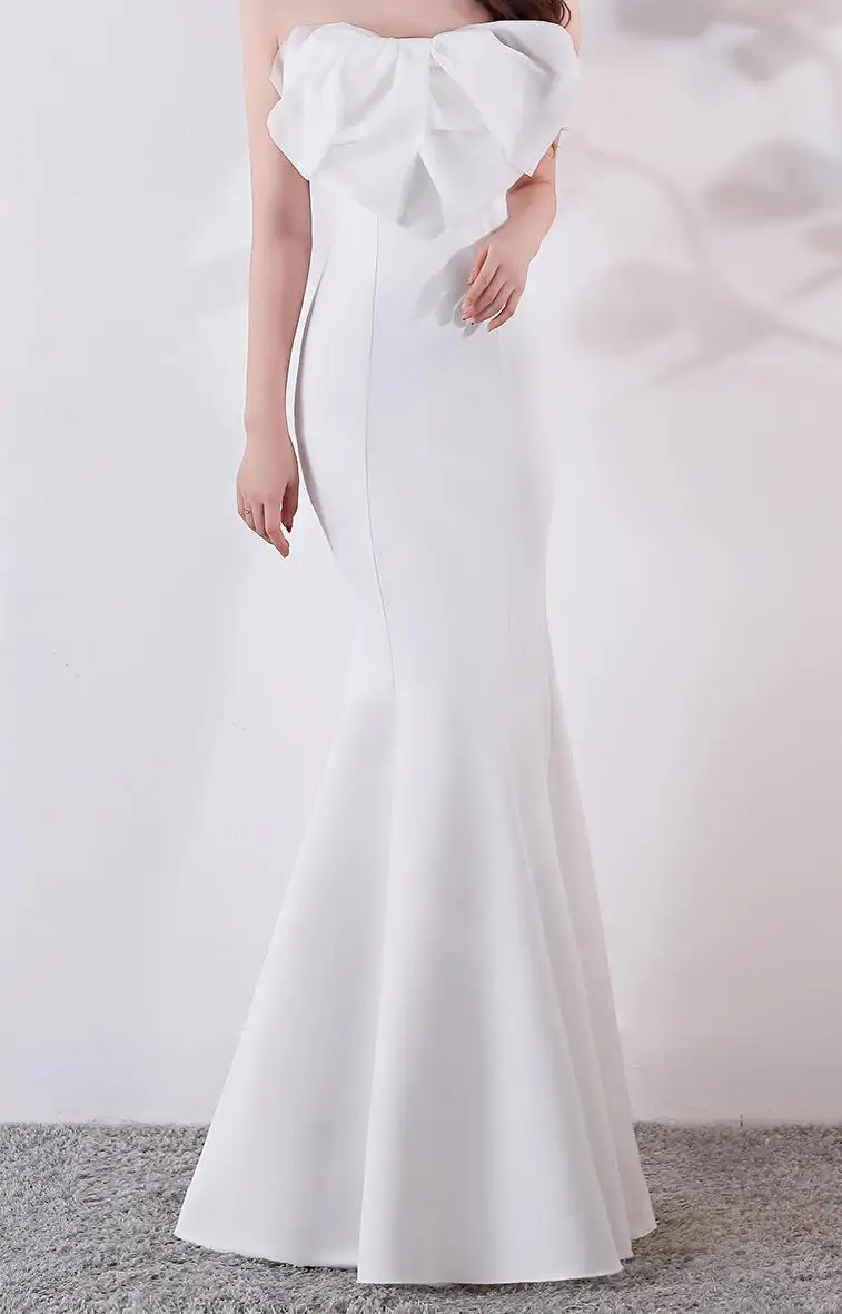 Большие размеры, прямые продажи, vestidos mujer vestido de festa, сексуальный Банкетный бюстгальтер, рыбий хвост и тонкое платье - Цвет: White