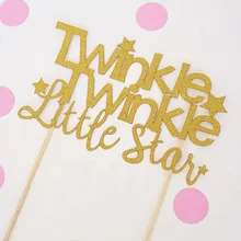 На заказ ваш размер маленькая звезда Торт Топпер, блестящий центр, первый день рождения, мальчик или девочка. 1st на день рождения