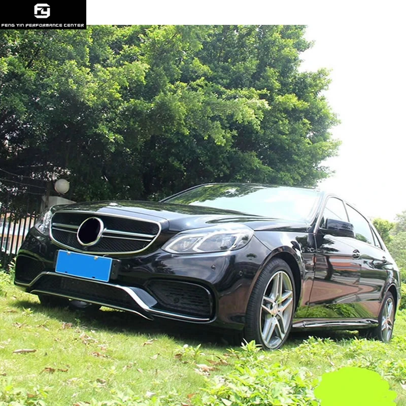 W212 E63 AMG комплект кузова автомобиля FRP Неокрашенный передний бампер задний диффузор боковые юбки для Mercedes Benz W212 E300 AMG стиль 14-16