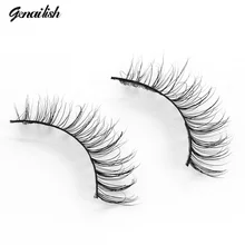 Genailish 3D норковые ресницы натуральный удлиненный длинный крест толстые норковые ресницы ручной работы Ресницы cilios A16