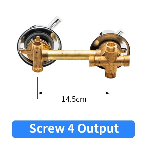 2/3/4/5 способов водоотводная труба с резьбой; высотка каблука 10 см/12,5 см/14,5 см холодный и горячий смесительный клапан регулирующий клапан латунный смеситель для душа переключатель Ванная комната - Цвет: 4ways-14.5-Screw