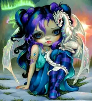 

Full Square/Round Drill 5D DIY Diamond Painting "Cartoon girl dragon" Embroidery Cross Stitch 3D Home Decor Gift