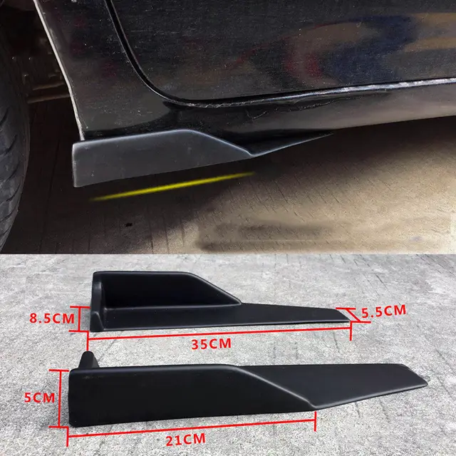 35cm Universale Auto Lato Gonne Laterali Rocker Splitter Winglet Canard Diffusore Carbonio