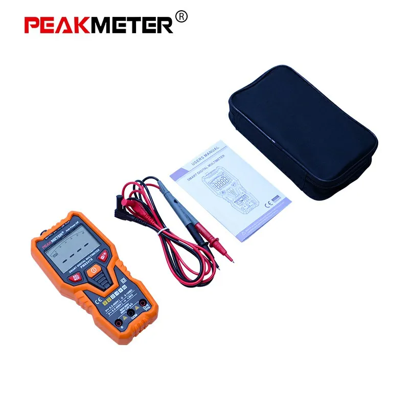 PEAKMETER PM8247S DC/AC Умный полный автоматический Диапазон Цифровой мультиметр NCV